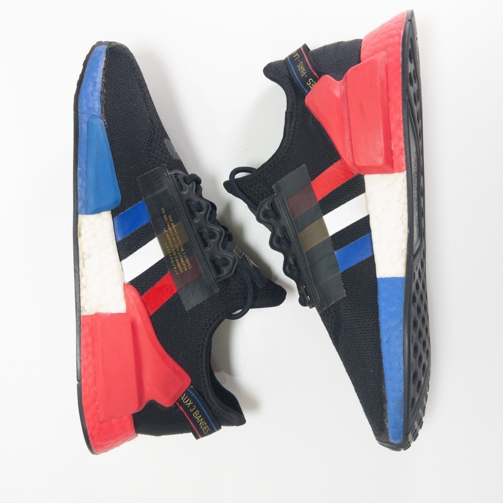 Adidas NMD R1 V2 Paris Knit Mesh Sneakers Casual Running Shoes Mens 8 FY2070 EUC - Picture 10 of 16